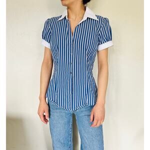 Y2K Express Pinstripe Button up